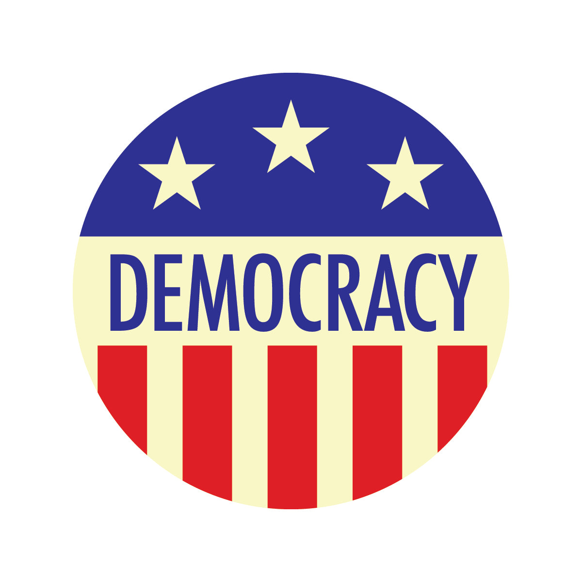 Democracy 3" Sticker