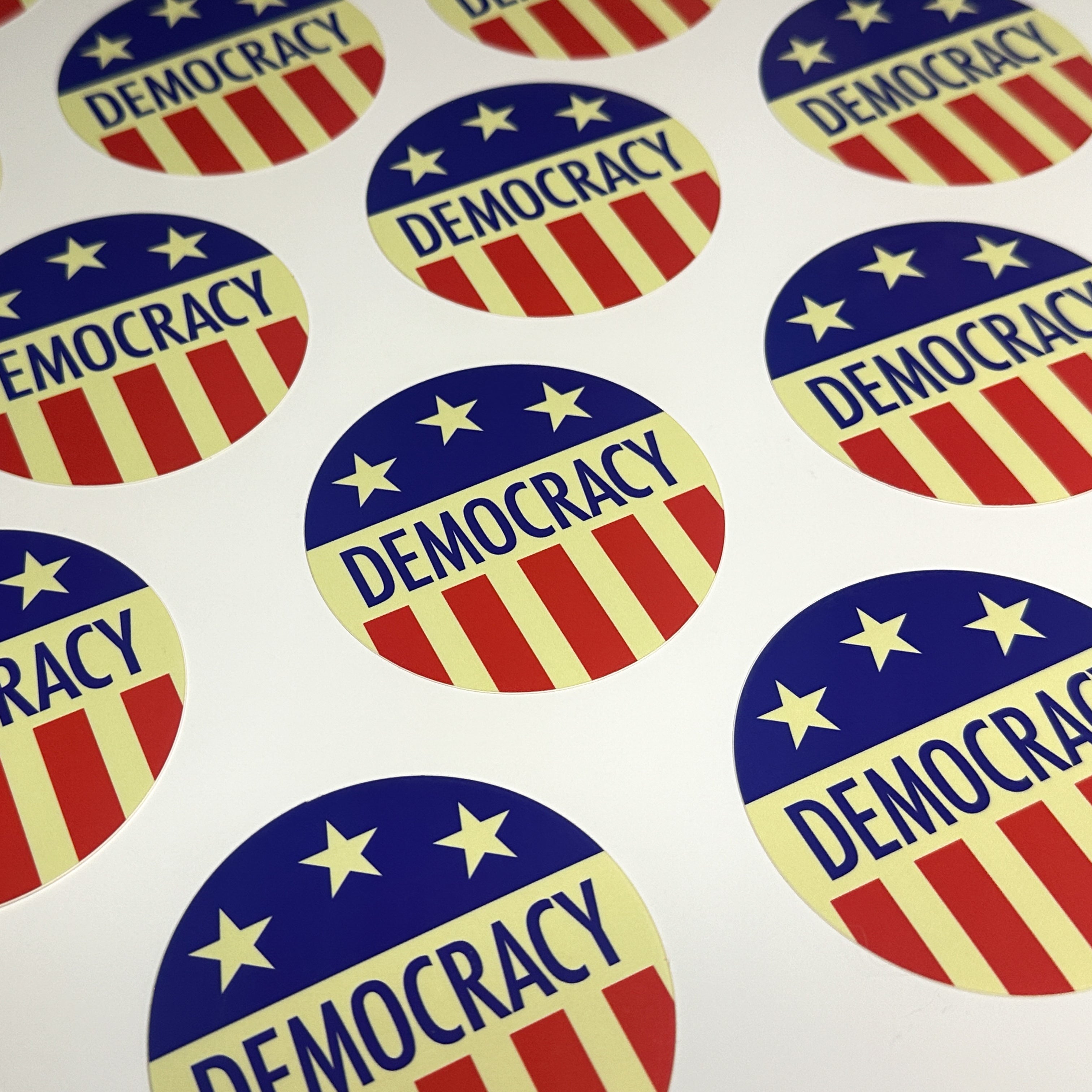Democracy 3" Sticker