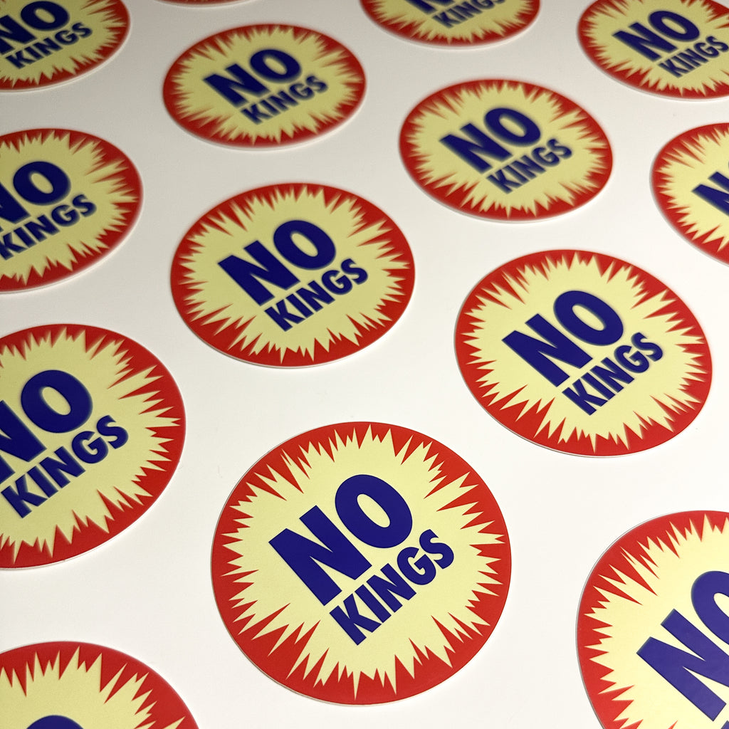 NO KINGS 3" Sticker